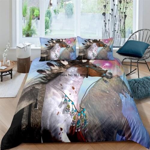 2/3pcs Kids Adults Bedroom Decor Indian Style 3D Feathers Bedding Set King Size Duvet Cover and Pillowcase Home Textiles