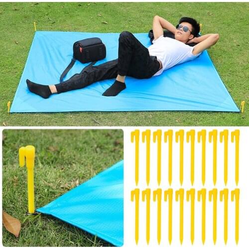 20x Outdoor Camping Tent Peg Beach Mat Ground Windproof Fixed Pile Anchors