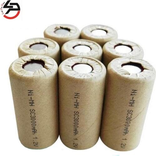 Laipuduo 8ps/lot 3000mah high power battery cell,power tool battery,Power Cell,Ni-Mh,dicharge rate 10C.rechargeable battery