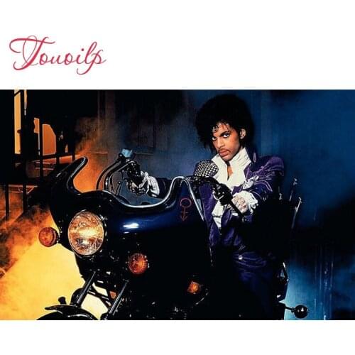 5D Diy spuare&round 5d diamond painting Prince purple rain Ride a motorcycle crystal Painting full diy diamond embroidery kits