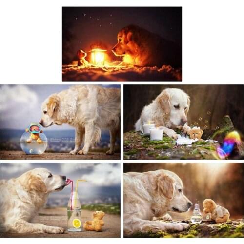 5D Diy diamond painting Dogs and Puppy Bears Full Drill diamond embroidery cross stitch mosaic Craft Wall Sticker Home Decor