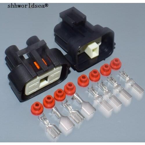 Worldgolden auto socket connector 6.3mm 4pin 344080-1 344074-1