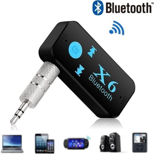 Wireless Bluetooth Adapter 3 In 1 USB Bluetooth 3.5mm For Car TF X6 MIC Speaker Audio Call Card Receiver Support Jack