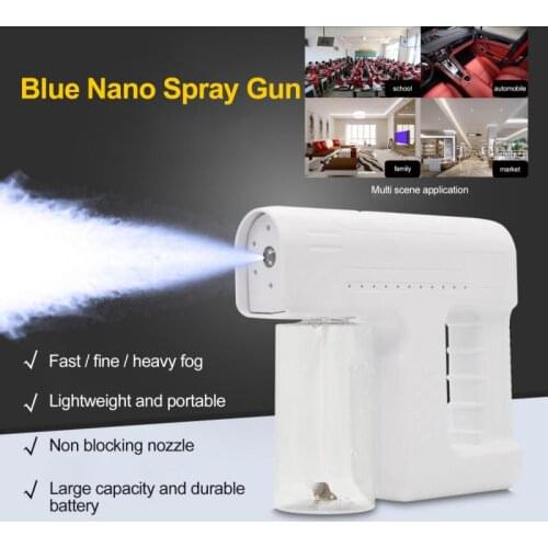 300ml Wireless Disinfection Sprayer Gun Nano Blue Light Fogger Machine Atomization Disinfection Handheld Charging Sprayer