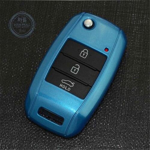 Peacekey Abs Smart Remote Key Case cover For Kia Carens Cerato Forte K3 K5 Car Fob Cover 4 Colors Key Chain