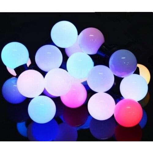 5M 16ft Ball-Shaped 20LED 40mm Big Ball String Fairy Light 4cm Waterproof Outdoor Wedding/Xmas/Bar Party Garden Decor-COLORFUL