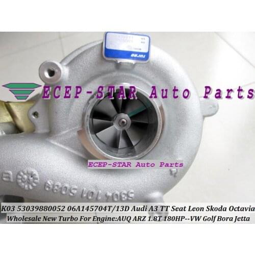 K03 53039700052 53039880094 53039700094 06A145704T 06A145713D Turbo For AUDI A3 TT Leon Octavia VW Golf Bora AUQ ARZ 1.8T 1.8L