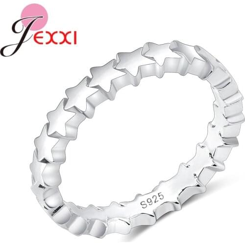 Hot Sale New Fashion 925 Sterling Silver Finger Ring Star Trail Shape Wedding Ring for Woman Dropshipping Best Quality