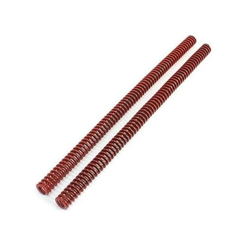 2 Pcs 12mm x 6.5mm x 300mm US Standard Red Chromium Alloy Compression Spring
