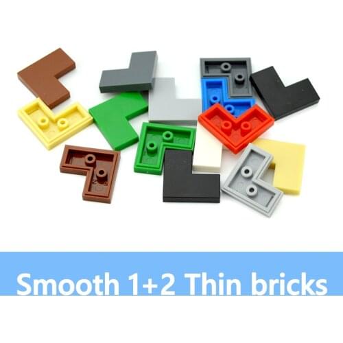 100PCS DIY 1+2 Dots Thin Smooth Building Blocks Figure Educational Creative Toys for Children Size Compatible With 14719 Bricks