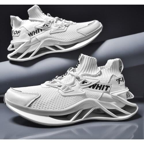 High Quality Men Casual Sneakers Breathable Blade Outdoor Sports Shoes White Cool Fashion Jogging Walking Footwear Male