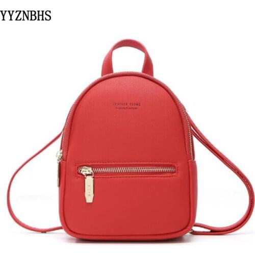 Mini Backpack Women PU Leather Shoulder Bag For Teenage Girls Kids Multi-Function Small Bagpack Female Ladies Phone Pouch Pack