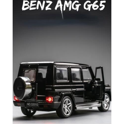 1/32 Benz G65 AMG Alloy Car Model Diecast Childrens Off-road Toy Car Sound and Light Pull Back Vehicles Kids Boys Birthday Gift
