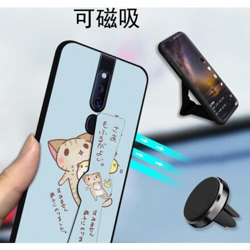 Lovely Cat Wrist Phone Case For OPPO Find X2 Pro Soft Folding Stand Matte Cover For OPPO A9 2020 F7 F9 A11X F11 Pro CPH1969