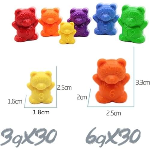 Counting Bears With Stacking Cups - Montessori Rainbow Matching Game, Educational Color Sorting Toys For Toddlers Baby,Toy and