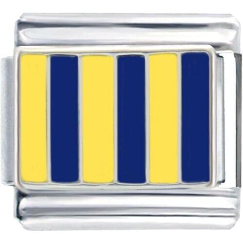 International Nautical Flag Letter G Charm links Navy Ship Maritime Signal Code Alphabet Italian charms bracelet fit Zoppini
