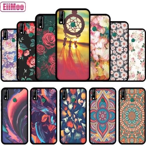 EiiMoo Silicone Phone Case For Huawei Y8S Fashion 3D Cute Cartoon Pattern For Huawei Y8S JKM-LX1 LX2 LX3 Matte Thin Black Cover