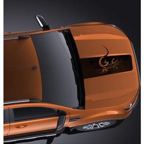 1 Pcs salamander tuning lizard tribal cool hood bonnet Gradient side stripe graphic Vinyl sticker for Ford ranger 2012-2019