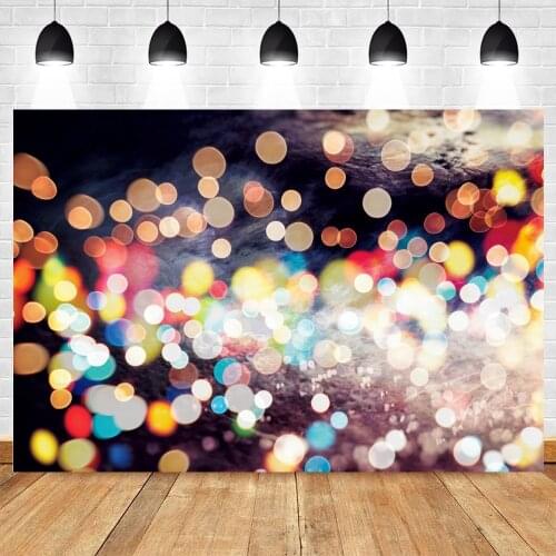 Christmas Backdrop Glitter Light Bokeh Spot Baby Birthday Vinyl Photography Background For Photo Shoot Photozone Banner Decor