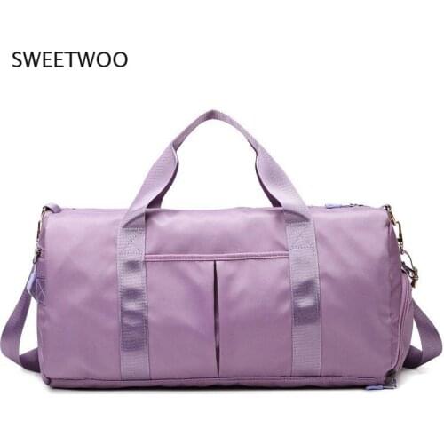 High Quality Women Travel Bag Waterproof Weekender Bags Oxford Cloth Luggages Handbag Shoulder Bag Traveling Bag Dry and Wet