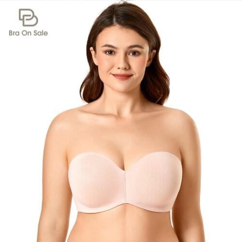 Women Plus Size Strapless Bra Multiway Non-padded Underwire Minimizer Support Bras for Large Bust