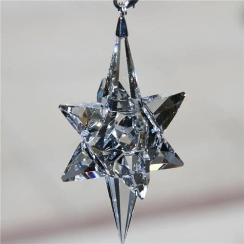 10pcs 45*89mm DIY clear K9 Christmas icile Hanging Glass Pendants Crystal Prism Chandelier Parts Ornament Party Decor