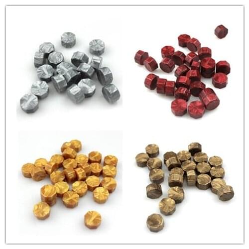 100 PCS Multicolor Stamps Sealing Wax granule In bulk beads/strip Documents Stamp supplies wax seal tablet pills