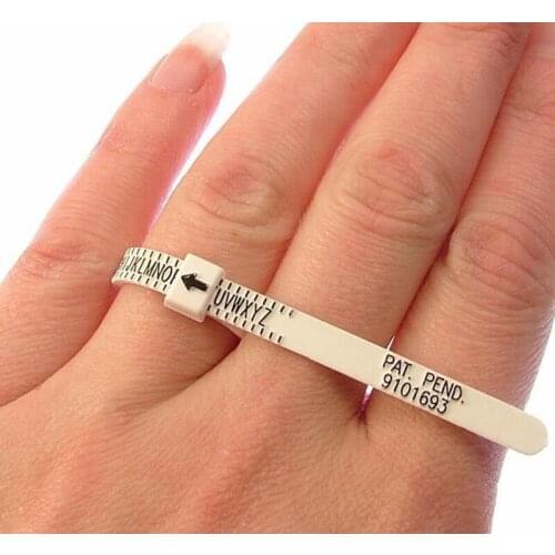 50PCS UK USA British American European Standard Size Measurement Belt Rings Sizer Ring Finger Size Screening Jewellery Tool
