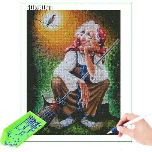 5D DIY full square Round diamond painting mosaic "witch" diamond rhinestone embroidery cross stitch home decoration gift