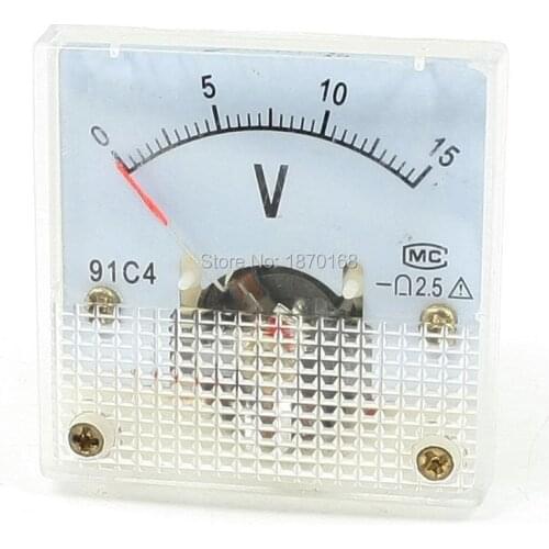 91C4 Class 2.5 Accuracy DC 0-15V Voltage Volt Panel Meter