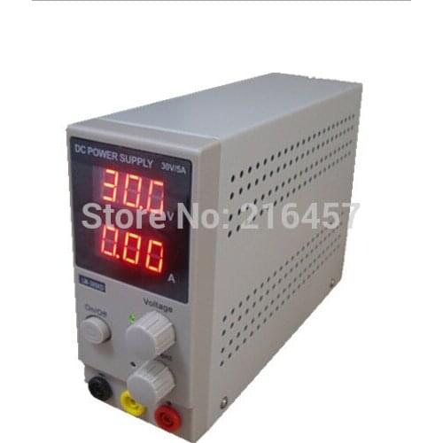 Free ship New 0 ~ 30V 0 ~ 5A Portable Mini DC regulated Adjustable DC power supply Mobile phone / laptop repair power H