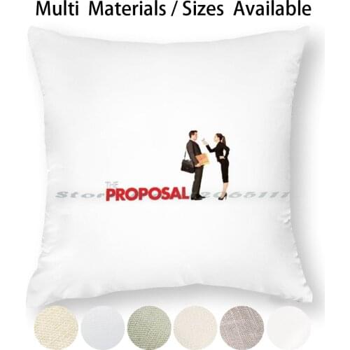 The Proposal Pillow Case Throw Pillow Cover Cotton Linen Flax The Proposal Sandra Bullock Ryan Reynolds Film Movie Romantic
