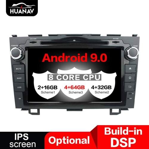 DSP Android 9.0 Car DVD Player GPS navigation For Honda CRV CR-V 2006-2011 multimidia auto radio stereo 8'' IPS Screen head uint