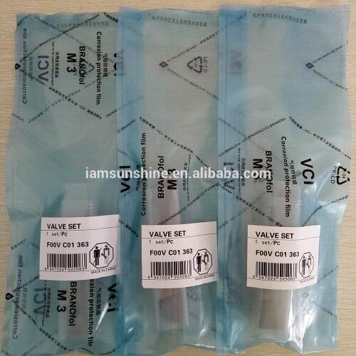 F00VC01363 Diesel fuel injector 0445110585, 0445110741 control valve injector valve set F00VC01363