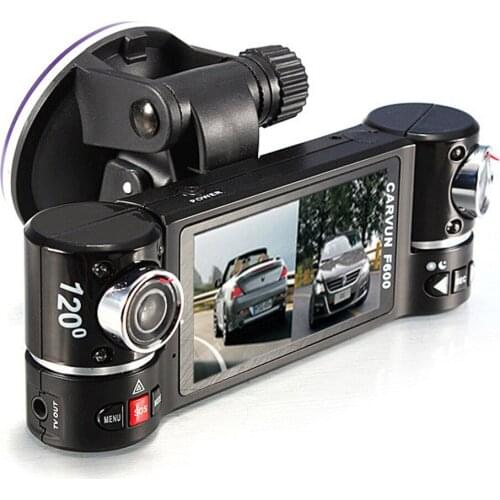 F600 Double Lens Driving Recorder Left and Right Angle Rotatable Infrared Night Vision