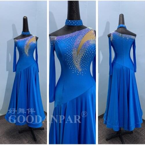 GOODANPAR 2020 ballroom dance dresses waltz tango practice clothes dance waer smooth simple elegant ballgow ballroomdressrental
