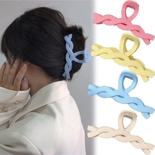 4 Colors Fashion Hair Claw Clips Twist Braid Non Slip Clip for Women Girls Korean Headwear Solid Hair Pins Hair Accessories