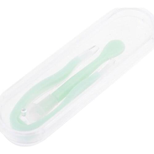 Set Of Lens Suction Cup Tweezers Insert Remover Contact Stick Tool Case Plastic 2XPC