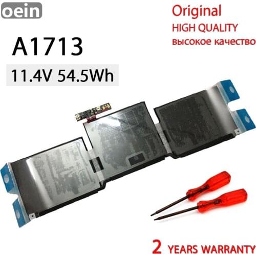 Oein GenuineA1713 Laptop Battery for Apple MacBook Pro 13" A1708 2016 2017 EMC 2978 3164 020-00946 MLL42LL Batteria 54.5WH
