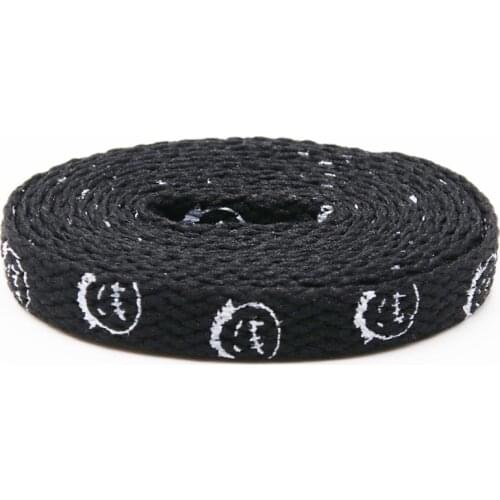 Carton Shoe Lace Print Little Old Man Flat Polyester Shoelaces Summer Camping Shoestring Women Running Sneakers