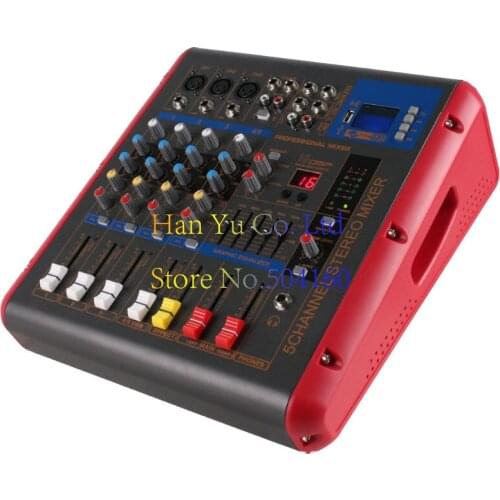 Pro 4-channel mixer with amplifier integrated professional Bluetooth recording mixer MR506 mixer