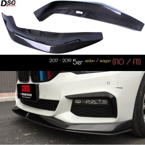 Carbon Fiber Front Bumper Lip Splitters For BMW Pre-Facelifted G30 G31 5 Series M Sport Sedan Estate 2017 2018 2019 2020