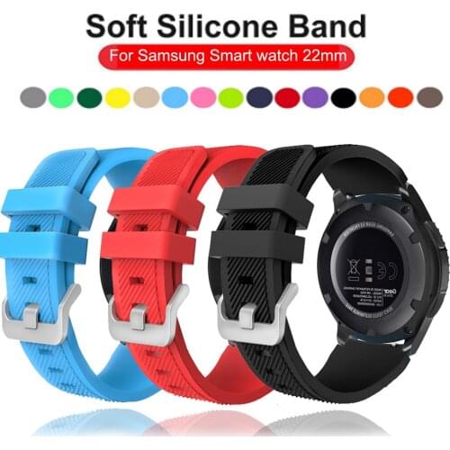 22mm watch band For Galaxy watch 46mm Samsung gear S3 Frontier Classic Silicon strap for Huawei Watch GT Honor Magic smart watch