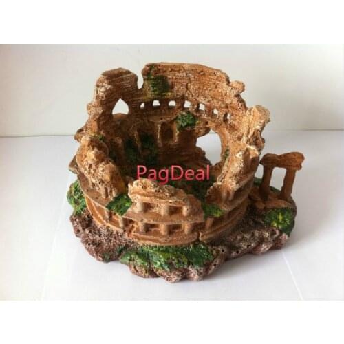 Roman Column Aquarium Decoration Architectural Temple Ampitheatre Ruin Rome Wall Rockery Archway Fish Tank Ornament