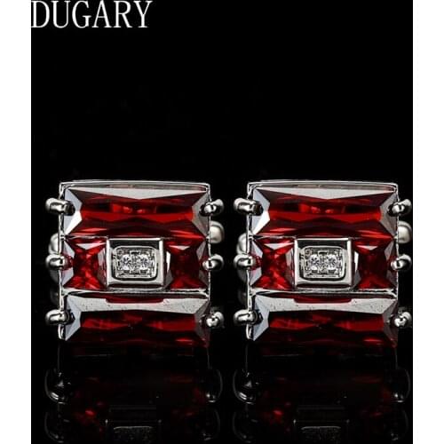 DUGARY Luxury shirt cufflinks for mens Brand cuff buttons cuff links gemelos High Quality crystal wedding abotoaduras Jewelry