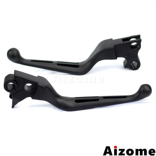 Motorcycle Black Brake Clutch Levers Slotted Wide Handle Lever For Harley Dyna Breakout EFI FXSB 2013-2014 Wide Glide 1996-2005