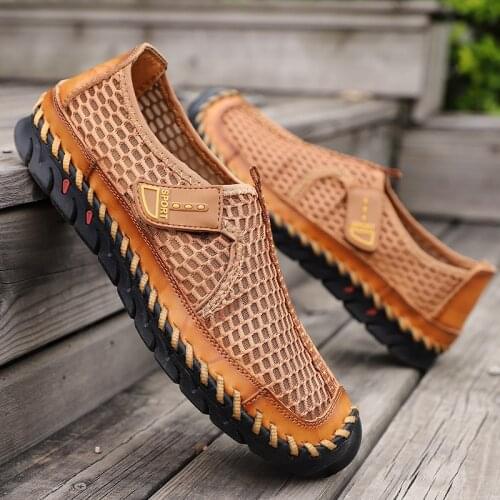Mens Sandals Hollow Breathable Beach Sandalias Playa Hombre Rubber Sandals Men Gladiator Shoes Mens Footwear Summer Flat Roman