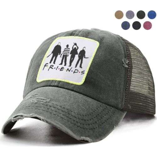 Mesh Cap Baseball Caps Horror Movie Jason Clown Saw Halloween Friends Men Women Trucker Bone Cowboy Hats Tactical Snapback Hat