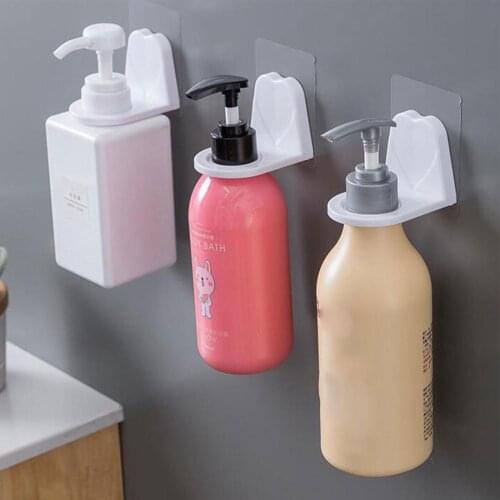 Shampoo Holding Hook, Wall-Mounted Hanger, Multi-Function Adhesive Shower Kitchen Bathroom Bottle Organizer