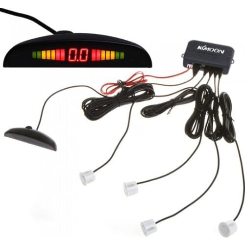Parking Assistant system KKmoon Car Parking Sensor System 4 Sensors Universal Car Detector Black Red Silver Whiter Sensors